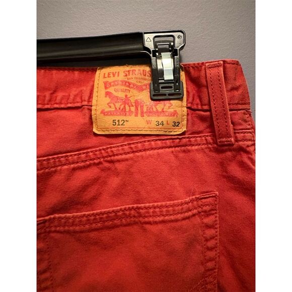 Levi's Men's 512 Rust Straight Jeans Size 34x32 5-Pocket Design - Picture 7 of 10